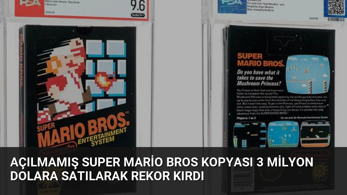 Açılmamış Super Mario Bros Kopyası 3 Milyon Dolara Satılarak Rekor Kırdı