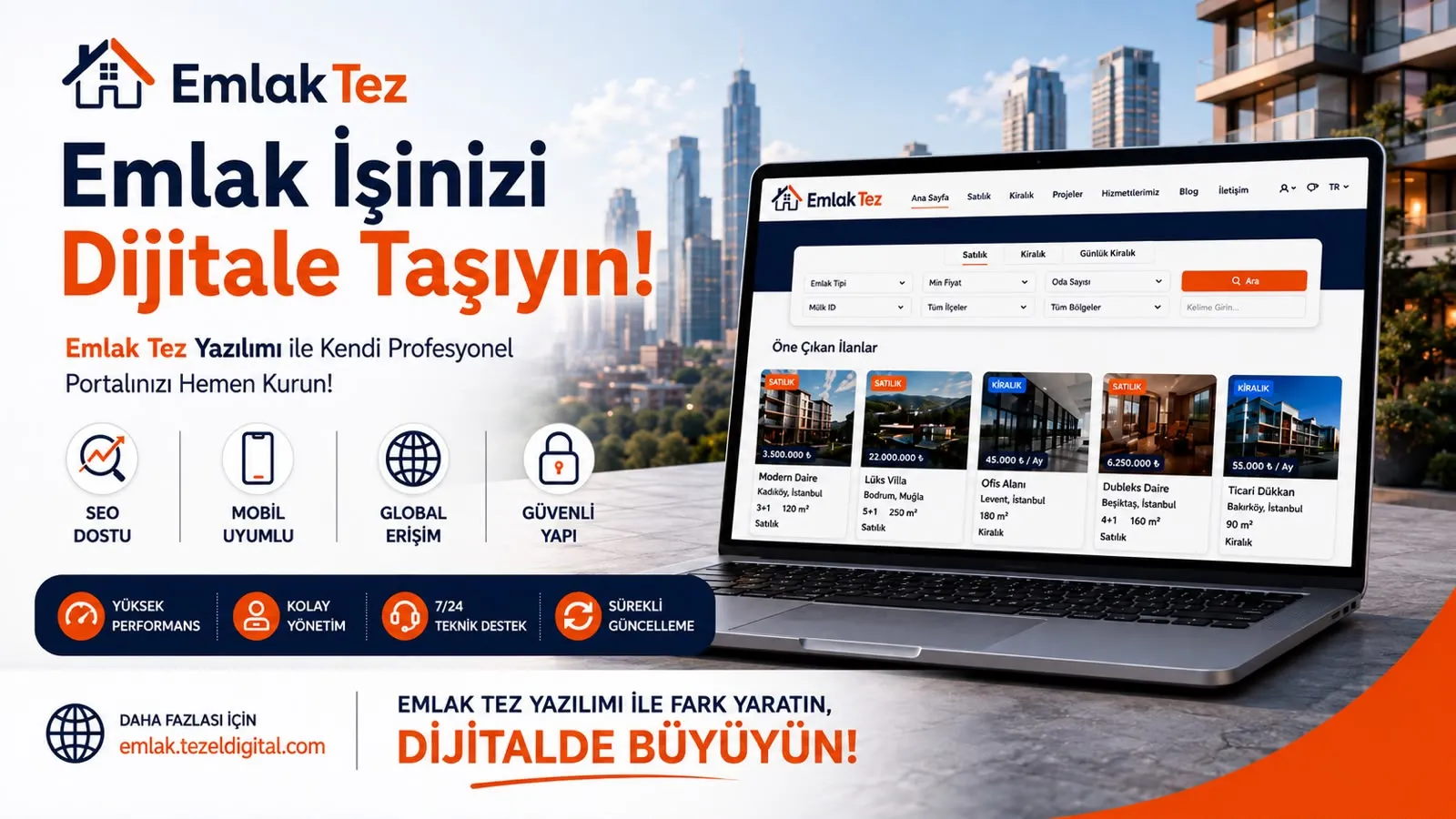 Gayrimenkul Portföyünüzü EmlakTez ile Dijital Dünyaya Taşıyın